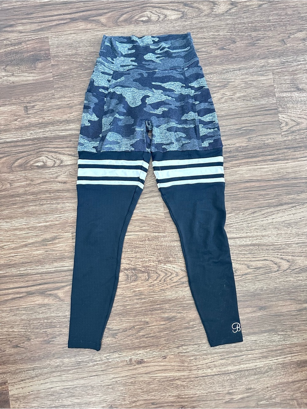 Bombshell Sportswear Black & Gray Camo Thigh Highs